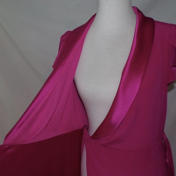 VERDIN Wrap Satin Column Gown Dress Pink NEW Size 4 - Picture 11 of 15